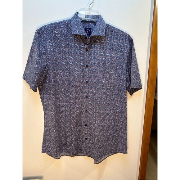 johnnie-O Other - Johnnie O lavender floral print button front short sleeve shirt size L  #14-1668